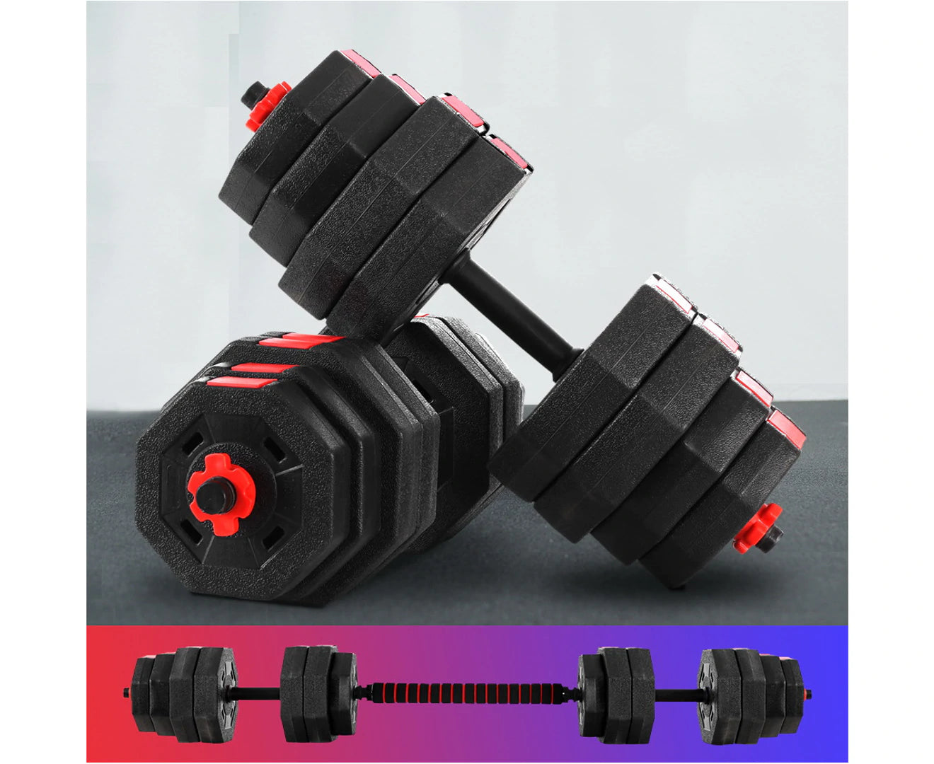 Everfit 40Kg Dumbbells Barbell Set Adjustable Dumbbell Weight Lifting