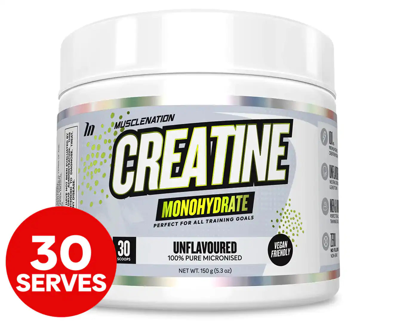 Creatine Monohydrate Unflavoured 150G / 30 Serves