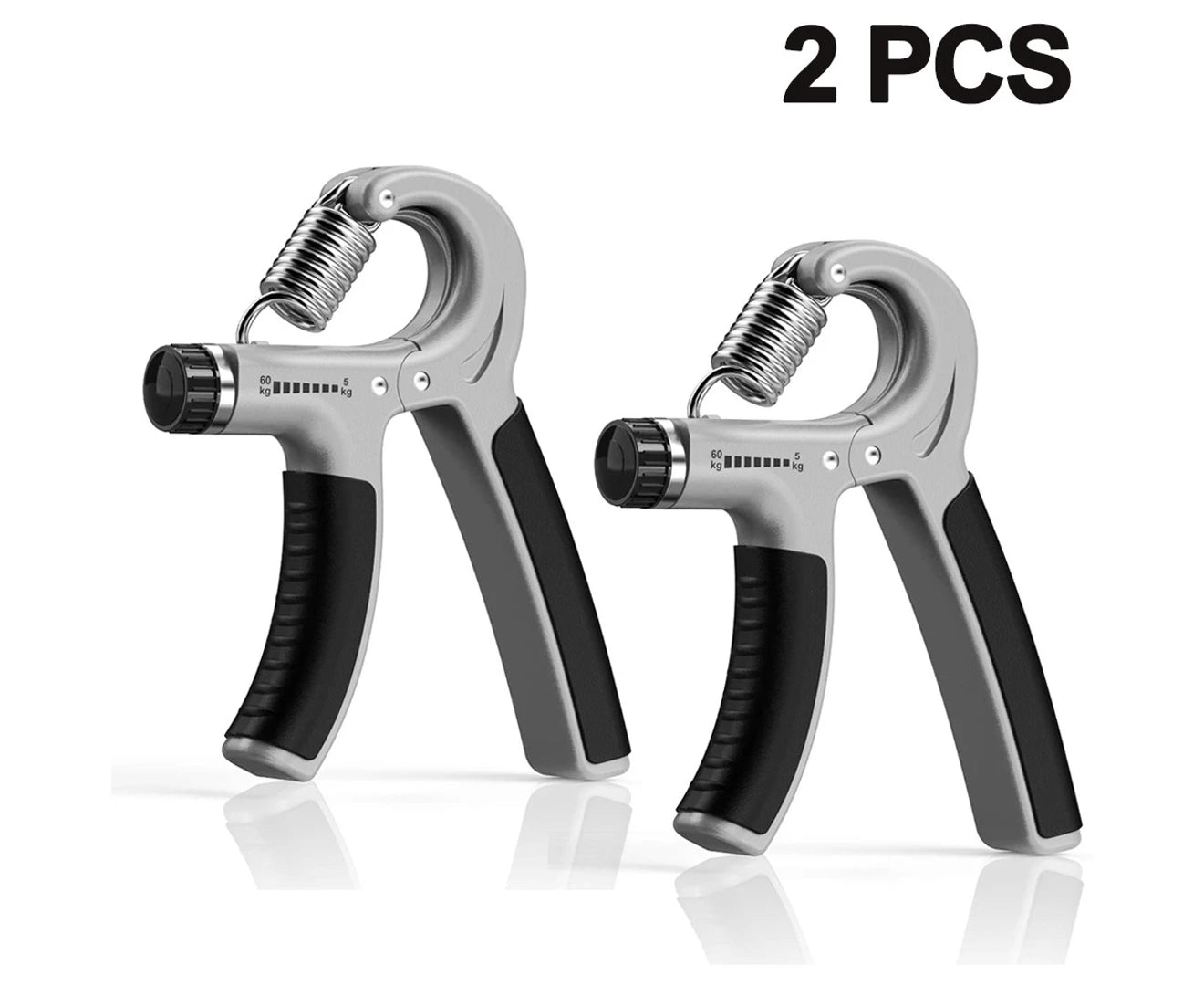 Grip Strength Device|2Pcs Adjustable Grip - Black Grey